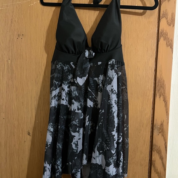 This is a swim top, the bust is opaque and the body is shear. It’s super cute. - Picture 2 of 3